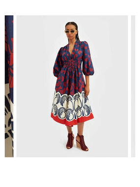 LA Double J Camerino Midi Dress NWT- medium